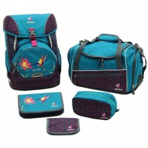Шкільний набір Deuter OneTwoSet - Hopper колір 3044 forest dino (3830116 OneTwo; 80261 Hopper; 3890215 Chest Wallet; 3890416 Pencil Pouch; 2890315 Pencil box) Фото №1